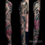 японский рукав тату 26.11.2019 №002 -japanese sleeve tattoo- tatufoto.com