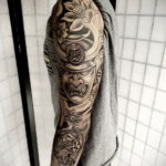японский рукав тату 26.11.2019 №007 -japanese sleeve tattoo- tatufoto.com