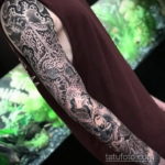 японский рукав тату 26.11.2019 №017 -japanese sleeve tattoo- tatufoto.com