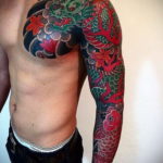японский рукав тату 26.11.2019 №028 -japanese sleeve tattoo- tatufoto.com