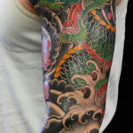 японский рукав тату 26.11.2019 №029 -japanese sleeve tattoo- tatufoto.com