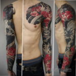 японский рукав тату 26.11.2019 №044 -japanese sleeve tattoo- tatufoto.com