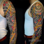 японский рукав тату 26.11.2019 №046 -japanese sleeve tattoo- tatufoto.com