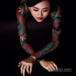 японский рукав тату 26.11.2019 №060 -japanese sleeve tattoo- tatufoto.com