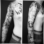 японский рукав тату 26.11.2019 №065 -japanese sleeve tattoo- tatufoto.com