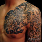 японское тату на плече 26.11.2019 №003 -japanese shoulder tattoo- tatufoto.com