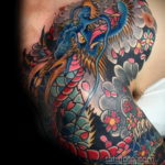 японское тату на плече 26.11.2019 №007 -japanese shoulder tattoo- tatufoto.com