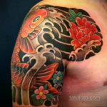 японское тату на плече 26.11.2019 №009 -japanese shoulder tattoo- tatufoto.com