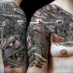 японское тату на плече 26.11.2019 №016 -japanese shoulder tattoo- tatufoto.com