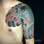 японское тату на плече 26.11.2019 №017 -japanese shoulder tattoo- tatufoto.com