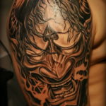японское тату на плече 26.11.2019 №035 -japanese shoulder tattoo- tatufoto.com