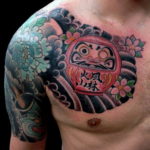 японское тату на плече 26.11.2019 №042 -japanese shoulder tattoo- tatufoto.com