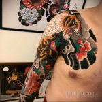 японское тату на плече 26.11.2019 №044 -japanese shoulder tattoo- tatufoto.com