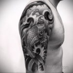 японское тату на плече 26.11.2019 №045 -japanese shoulder tattoo- tatufoto.com