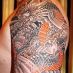 японское тату на плече 26.11.2019 №050 -japanese shoulder tattoo- tatufoto.com