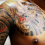 японское тату на плече 26.11.2019 №059 -japanese shoulder tattoo- tatufoto.com