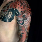 японское тату на плече 26.11.2019 №064 -japanese shoulder tattoo- tatufoto.com