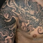 японское тату на плече 26.11.2019 №066 -japanese shoulder tattoo- tatufoto.com