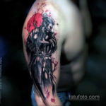 японское тату на плече 26.11.2019 №067 -japanese shoulder tattoo- tatufoto.com
