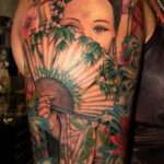 японское тату на плече 26.11.2019 №078 -japanese shoulder tattoo- tatufoto.com