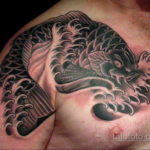 японское тату на плече 26.11.2019 №084 -japanese shoulder tattoo- tatufoto.com