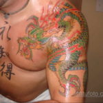 японское тату на плече 26.11.2019 №086 -japanese shoulder tattoo- tatufoto.com