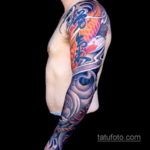 японское тату на руке 26.11.2019 №014 -japanese arm tattoo- tatufoto.com