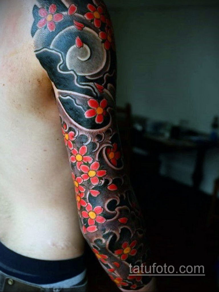 японское тату на руке 26.11.2019 №093 -japanese arm tattoo- tatufoto.com