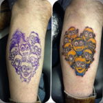 Фото Тату Миньон из мультика 12.12.2019 №016 -Tattoo Minion from the cart- tatufoto.com