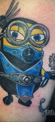 Фото Тату Миньон из мультика 12.12.2019 №034 -Tattoo Minion from the cart- tatufoto.com