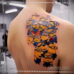 Фото Тату Миньон из мультика 12.12.2019 №038 -Tattoo Minion from the cart- tatufoto.com