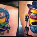 Фото Тату Миньон из мультика 12.12.2019 №039 -Tattoo Minion from the cart- tatufoto.com