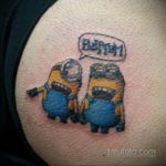 Фото Тату Миньон из мультика 12.12.2019 №124 -Tattoo Minion from the cart- tatufoto.com