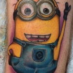 Фото Тату Миньон из мультика 12.12.2019 №127 -Tattoo Minion from the cart- tatufoto.com