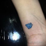 маленькие тату диамант 02.12.2019 №003 -small diamond tattoos- tatufoto.com