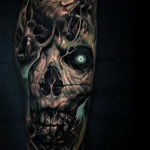 на фото татуировка в стиле Хоррор 12.12.2019 №001 -horror tattoo- tatufoto.com