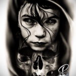 на фото татуировка в стиле Хоррор 12.12.2019 №002 -horror tattoo- tatufoto.com