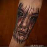 на фото татуировка в стиле Хоррор 12.12.2019 №012 -horror tattoo- tatufoto.com
