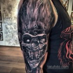 на фото татуировка в стиле Хоррор 12.12.2019 №020 -horror tattoo- tatufoto.com