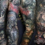 на фото татуировка в стиле Хоррор 12.12.2019 №026 -horror tattoo- tatufoto.com