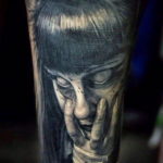 на фото татуировка в стиле Хоррор 12.12.2019 №030 -horror tattoo- tatufoto.com