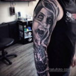 на фото татуировка в стиле Хоррор 12.12.2019 №038 -horror tattoo- tatufoto.com