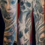 на фото татуировка в стиле Хоррор 12.12.2019 №040 -horror tattoo- tatufoto.com