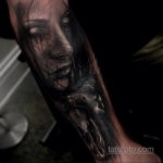 на фото татуировка в стиле Хоррор 12.12.2019 №076 -horror tattoo- tatufoto.com