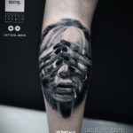 на фото татуировка в стиле Хоррор 12.12.2019 №082 -horror tattoo- tatufoto.com