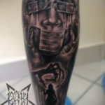 на фото татуировка в стиле Хоррор 12.12.2019 №086 -horror tattoo- tatufoto.com