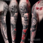 на фото татуировка в стиле Хоррор 12.12.2019 №094 -horror tattoo- tatufoto.com