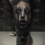 на фото татуировка в стиле Хоррор 12.12.2019 №105 -horror tattoo- tatufoto.com