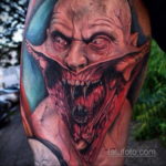 на фото татуировка в стиле Хоррор 12.12.2019 №106 -horror tattoo- tatufoto.com
