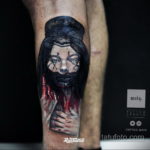 на фото татуировка в стиле Хоррор 12.12.2019 №122 -horror tattoo- tatufoto.com